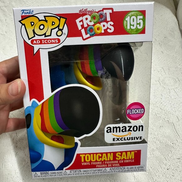 Funko POP! Ad Icons: Kelloggs Toucan Sam Flying Flocked Amazon Exclusive - New - Picture 1 of 5
